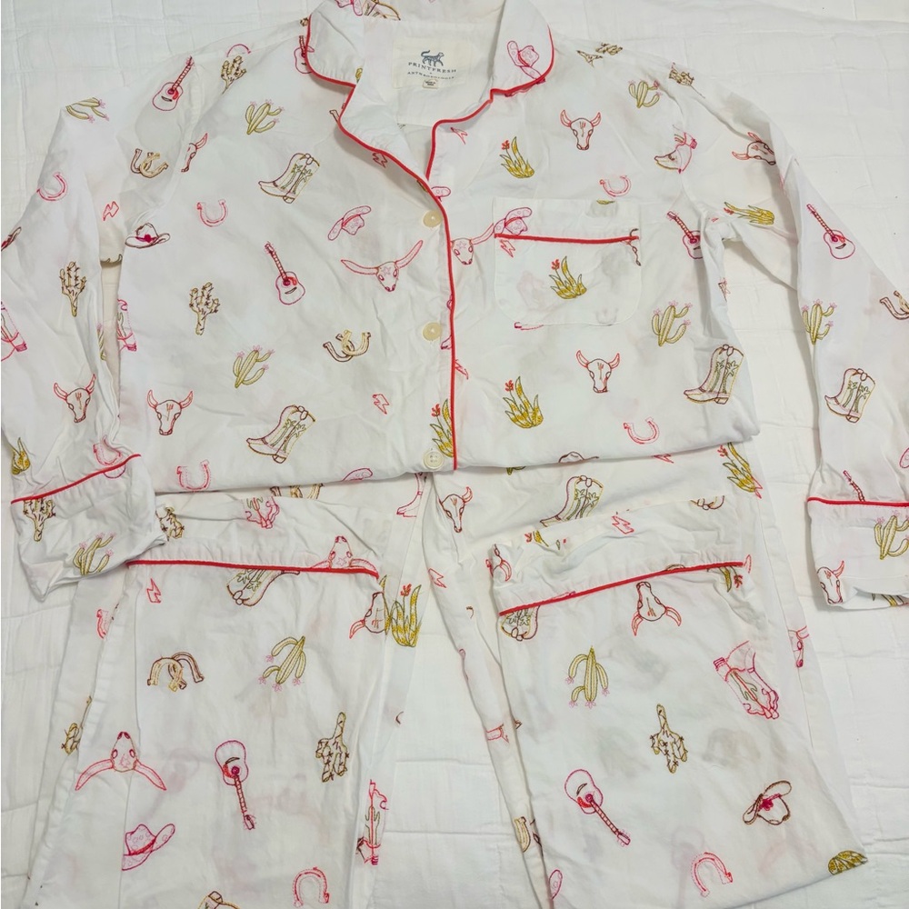 Anthropologie x Printfresh Western Pajama Set